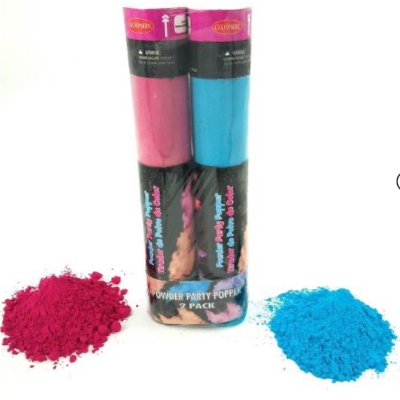 2pk Powder Poppers Pink/Blue Gender Reveal - Picture 2 of 7